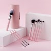 SaDM Shiny 9-Piece Professional Makeup Brush Set with Leather Case