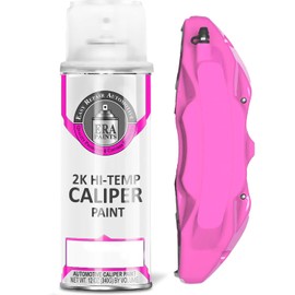 ERA Paints 2K Brake Caliper Spray Paint – Pink | High-Gloss Finish, 500°F Heat & Chemical Resistant | Chip-Resistant 12 oz Aerosol | Made in USA