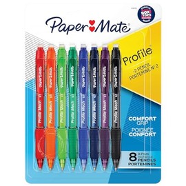 Paper Mate® Profile Mech® Mechanical Pencil Set, 0.7mm #2 Pencil Lead, Great for Home, School, Office Use, Assorted Barrel Colors (8 Count)