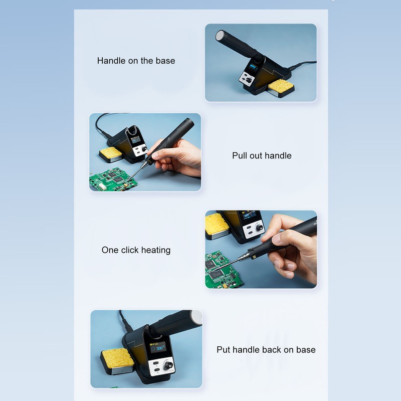 Soldering Iron Station Kit Digital Display Wireless Fast Change 36W