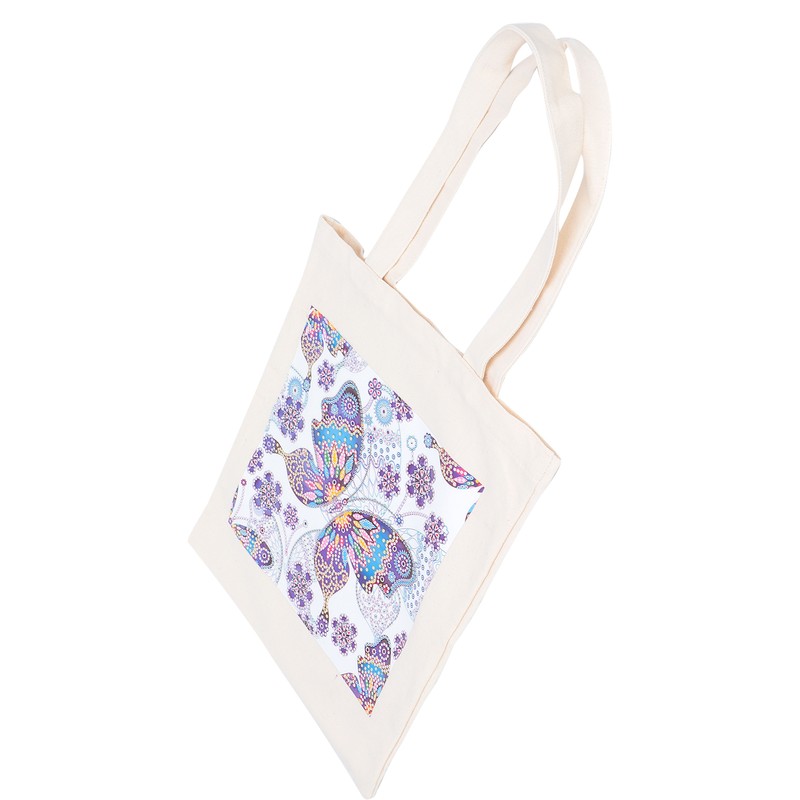 DIY Diamond Painting Shopping Bag Rhinestones Painting Tote Bag with