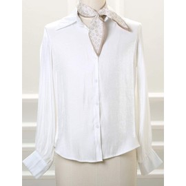 Allegra K Neckerchief Ribbon Scarf, Polka Dots, Thin Belt, Hair Ornament, Bag Decoration, Long, Women's, khaki leaves