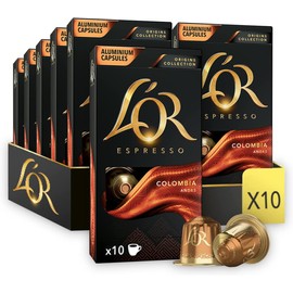 L'OR Origins Colombia Coffee Pods x10 (Pack of 10, Total 100 Capsules)