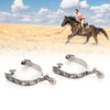Stainless Steel West Cowboy Exquisite Pattern Horse Boot Spurs Decoration