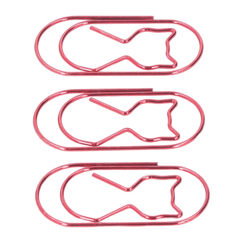 4 Box Cute Cat Paper Clip Fun Shaped Plated Surface