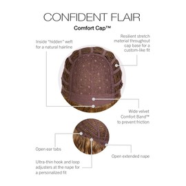 GABOR Confident Flair Long Layered Beachy Wave Style Wig by Hairuwear, Average Cap - SS Medium Blonde