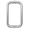 CRL 8" Brushed Stainless (BM Series) Tubular Back-to-Back Pull Handle
