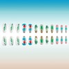 ONPRESS 24Pcs Summer Press on Nails Medium Coffin Square Fake