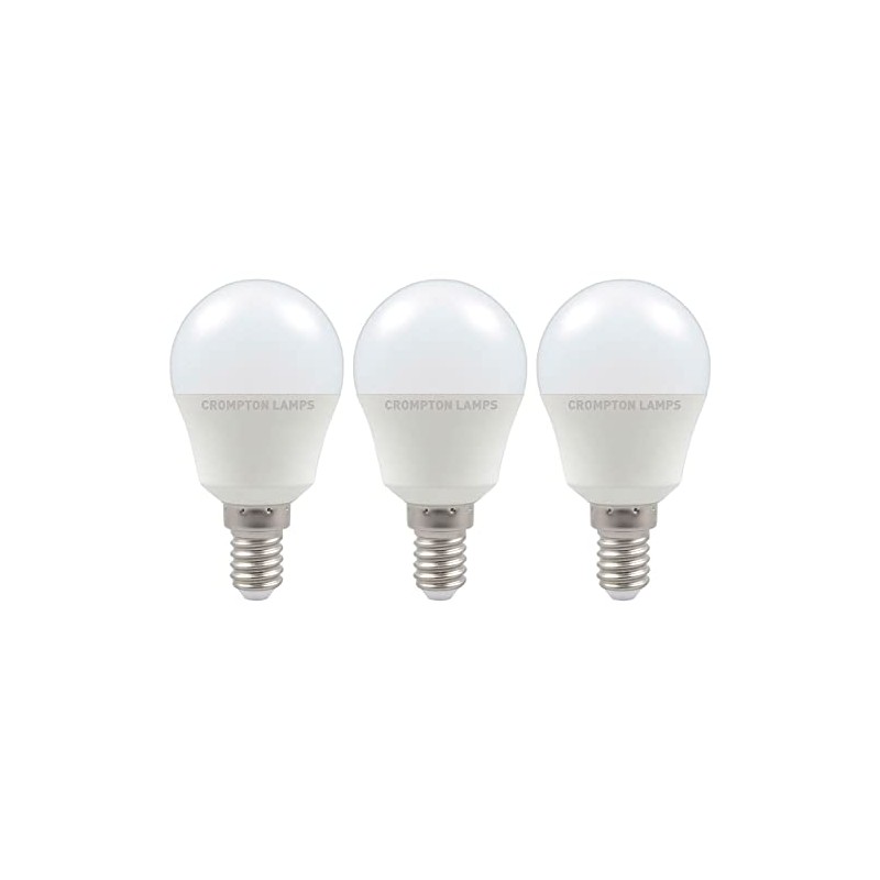 Crompton Lamps LED Golfball 5W E14 Dimmable Warm White Opal