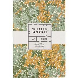 William Morris At Home Useful & Beautiful Set of Three A5 Notebooks, Green, FG6851
