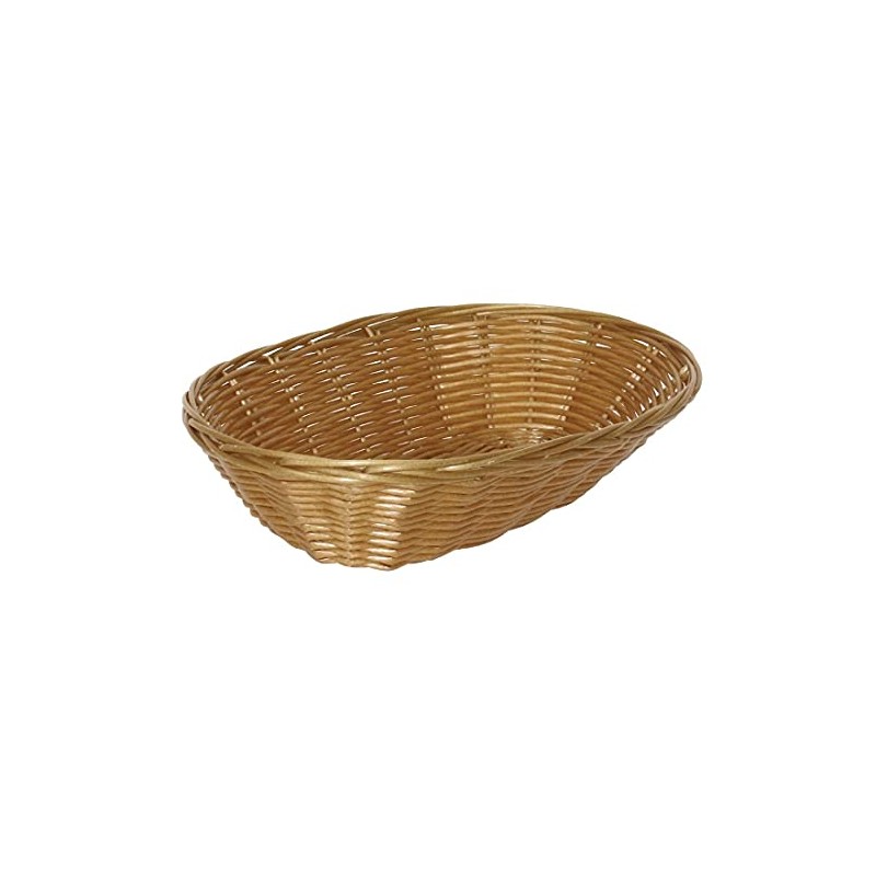 Poly Wicker Oval Food Basket 60X230X160mm Tableware Serving Bread Bowl