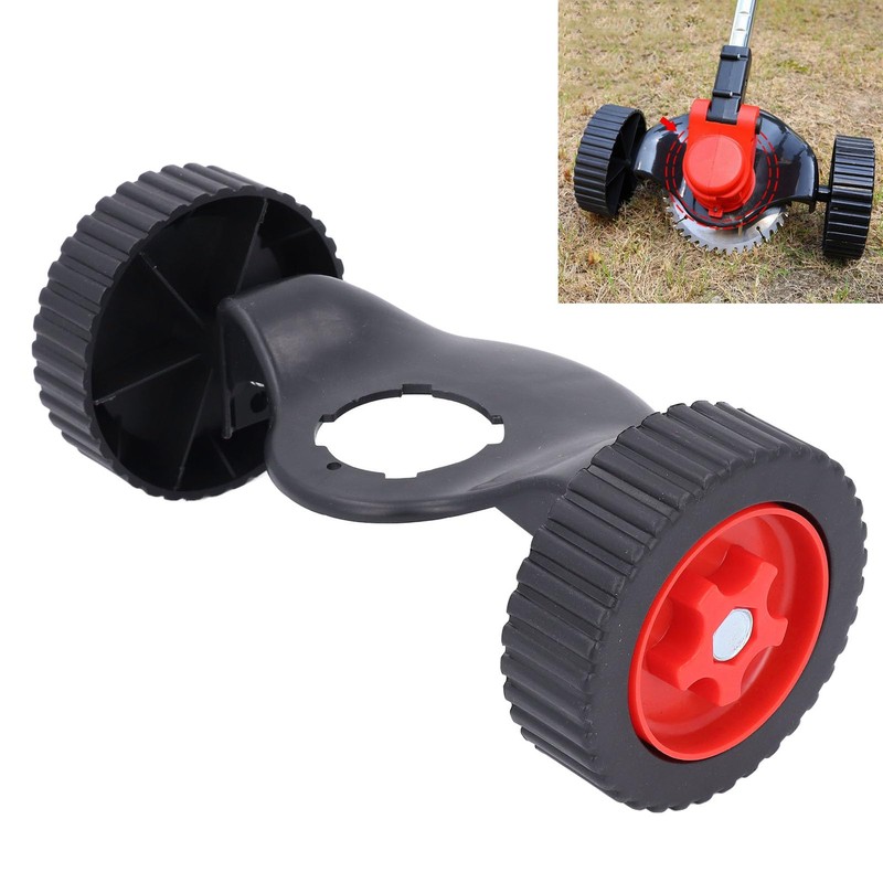 Fockety String Trimmer Wheels, Adjustable Support Wheels with Guard, Universal