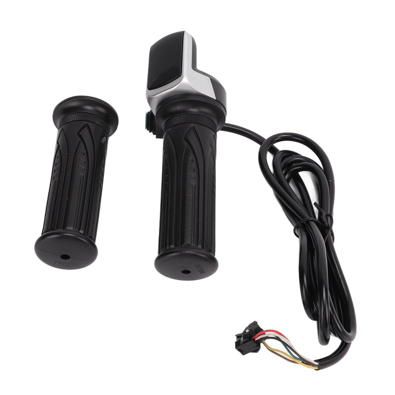 1 Pair Handlebar Throttle Grip Universal LED Display Wire Twist