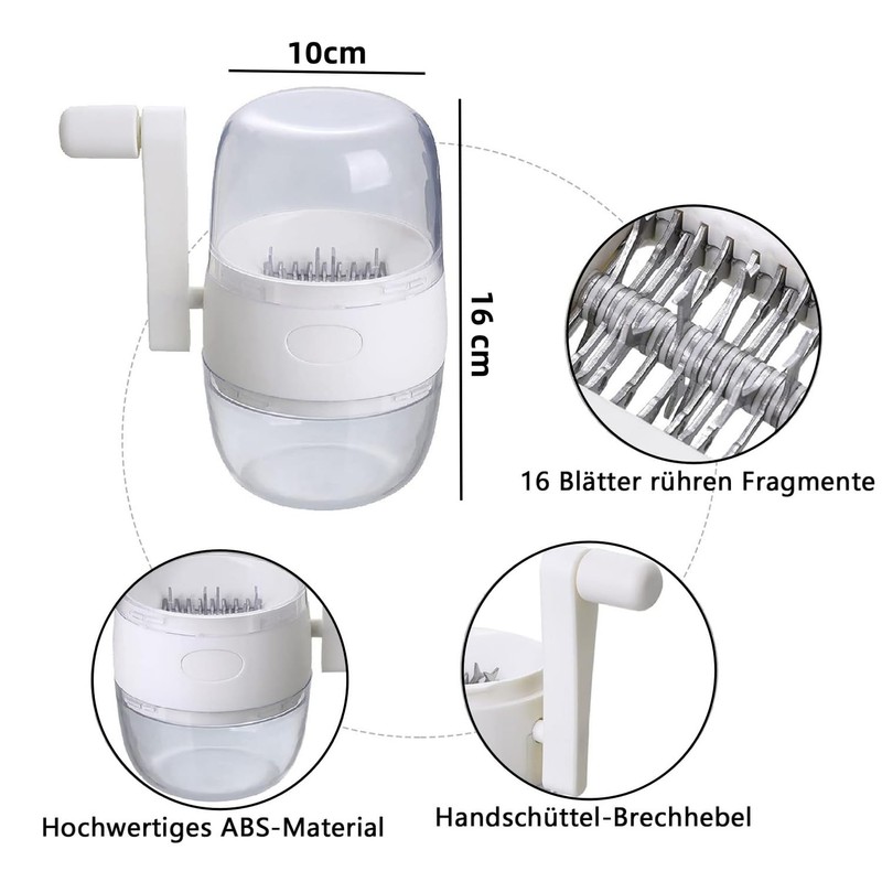 LATRAT Manual Nut Mill with Hand Crank, Nut Chopper Peanut