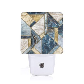 Avulzgd Modern Blue Marble Night Light Plug in Wall Decorative Led Nightlight with Auto Dusk to Dawn Sensor Lamp for Kids Bedroom Room Nursery Hallway Kitchen Decor