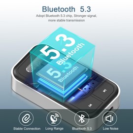 Ankilo Newest Bluetooth Adapter for Car, 2 in 1 Bluetooth Transmitter and Receiver, Bluetooth 5.3 Receiver, Suitable for Cars, Speakers, Stereo Systems and Headphones