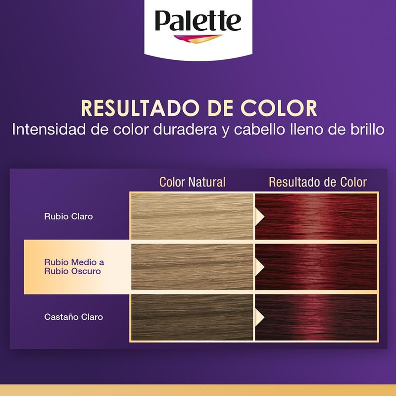 Palette Tinte para cabello color creme, rubi seductor 6-888
