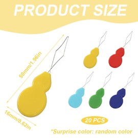 XUKZIMA 20 Pcs Needle Threaders Brass Wire Gourd Shaped Plastic Needle Thread Easy to Insert Hand Sewing Needles,Used for Sewing Machines Hand Sewing Cross Stitch Mending Clothing (Random Colors)