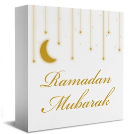Ramadan Decorations for Home Mubarak Decorations Table Rustic Iftar and Suhoor Dua Wood Plaque Box Sign Eid Ramadan Home Office Living Room Tiered Tray Iftar Decor