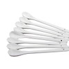 Set of 4 White Long Handle Ceramic Spoons for Tea