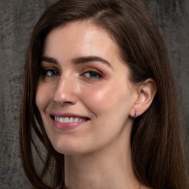 Namana Small Blue Hoop Earrings for Women and Teen Girls, 925 Sterling Silver Hoop Earrings for Women with Blue Cubic Zirconia Stones, Dainty Sapphire Blue Hoop Earrings for Women, Mini Hoop Earrings