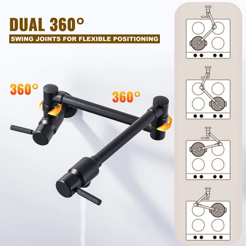Heavy Duty Folding Stove Tap With Double Joint Swing Arms
