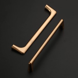 Amerdeco 10 Pack Champagne Bronze Cabinet Pulls 5 Inch(128MM) Hole Centers Kitchen Cabinet Handles Hardware Kitchen Handles for Cabinets Cupboard Handles Drawer Pulls ZH0041