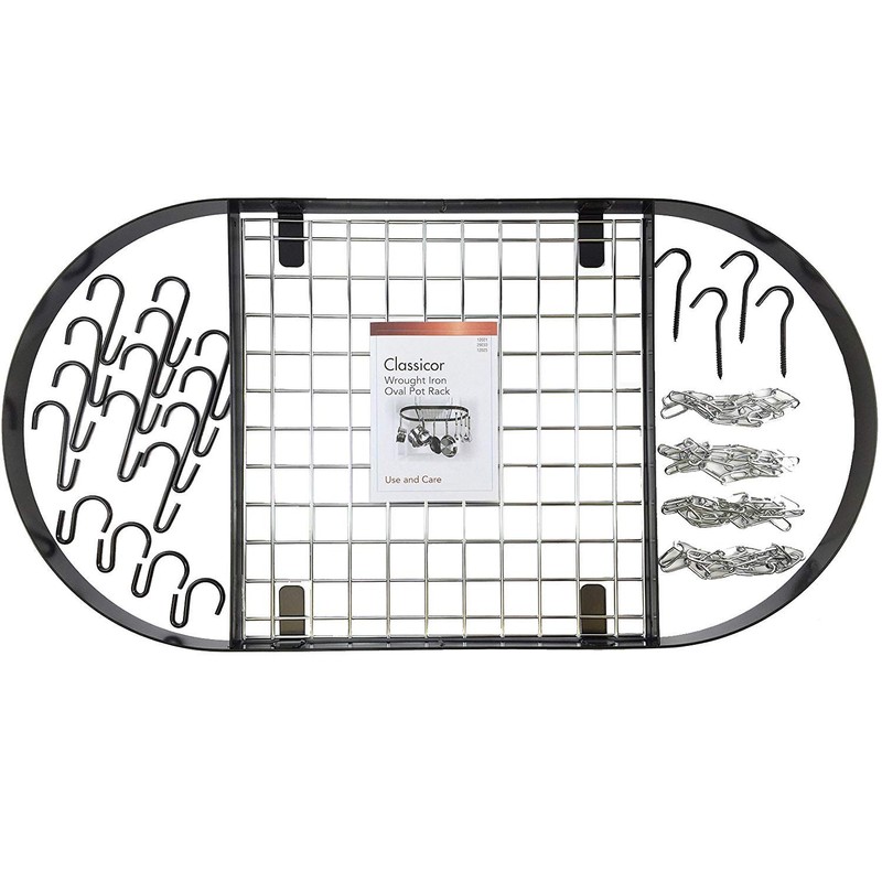 Kinetic Pot Rack, Oval, Black