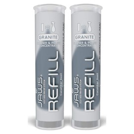 JAWS Granite Cleaner & Polish Bottle with 2 Refill Pods. Refillable Cleaning Supplies.