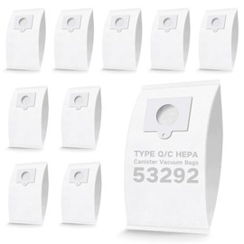 YYDSLEE 10 Pack 53292 Type Q/C Canister Vacuum Cleaner Bags for Kenmore 200/400/600/700/800 Series - Compatible with Models 81214/81614/81414/BC4002/81714 Replacement Vacuum Bags
