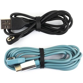 crazydiodes 2pcs 3.3FT USB Cable for Shokz Headphones Shokz OpenRun Pro, OpenRun Mini, Afteshokz Aeropex AS800 (USB Type A + Type C)