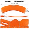 Curved Patient Transfer Board with Anti-Slip Back, Hand Grip and
