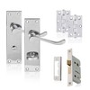 XFORT Chrome Elegance Polished Chrome Victorian Bathroom Pack, Complete with