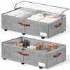 KitHero 60L Large Under Bed Storage with Wheels Pack of