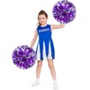 Cheerleading Pom with Handle Bulk Metallic Foil Plastic 4PCS Poms