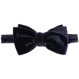 HUGO Men's Velvet Bow Tie, Dark Blue405