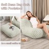 LOVMOC Bean Bag Chair with Footstool, Comfy Reading Sofa Chair