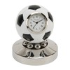 Black and White Football Miniature Clock