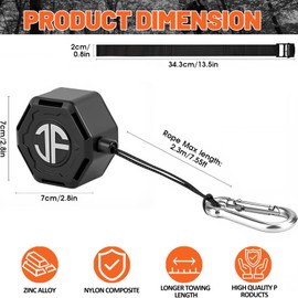 JOLY FANG Tow Rope Bicycle Children - 2.3 m Retractable Bicycle Towing System Maximum Tensile Load 120 kg for E-Bike, Mountain Bike, Children's Bike