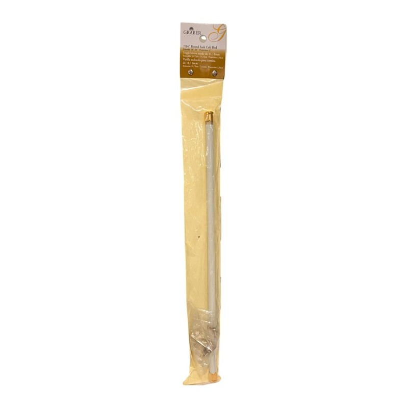 Graber 7/16-Inch Round Sash Cafe Curtain Rod (18 to 28-Inches