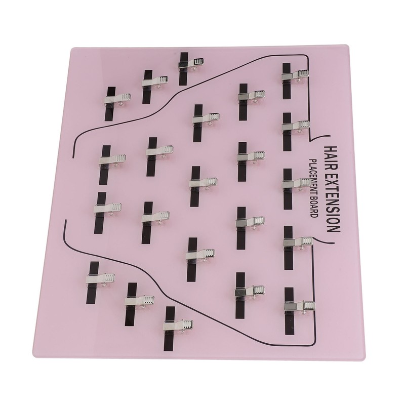 Wig Extension Holder Board Acrylic 22 Stainless Steel Clips Hair