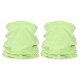 PATIKIL Winter Neck Warmer, 2 Pack Windproof Neck Gaiter Cold Weather Scarf Face Covering Ski Gaiter for Men Women, Light Green