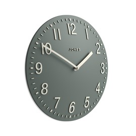 Jones Clocks® Chilli wall clock | Modern convex clock | 30cm | Green | Ideal for the kitchen, living room, office or bedroom