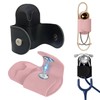 Magnetic Stethoscope Holder Clip 2-Pack (Black & Pink) - Secure