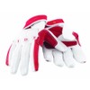 Knog Ride Hard Glove Goatskin Mitt - White/Red, Small