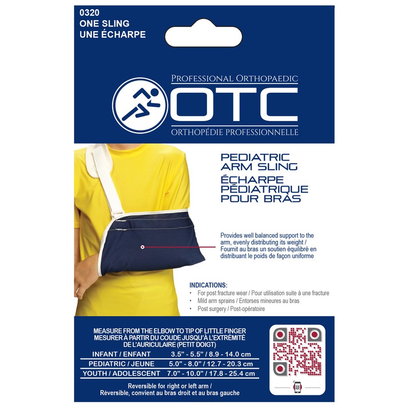 OTC KidsLine Arm Sling, Shoulder Cradle Style Support, Navy, Infant