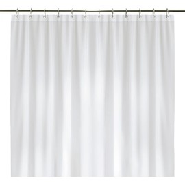 LiBa Bathroom Shower Curtain - Waterproof Plastic Shower Curtain Premium PEVA Non-Toxic with Rust Proof Grommets White 10G Heavy Duty Bathroom Accessories 72x72