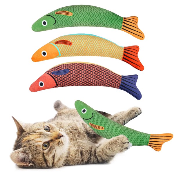 3pcs Cat Catnip Toys,Catnip Toy Saury Fish,Cat Chew Toy,Bite Resistant