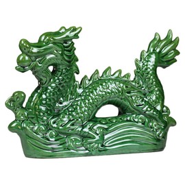 GANAZONO Chic Dragon Shaped Ceramic Figurine Unique Desktop Decor for Indoor Spaces Random Style Stylish Dragon Statue for Home Decoration and Collectibles