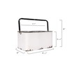 Creative Co-Op Creative Co-Op Distressed White Metal Caddy with 6